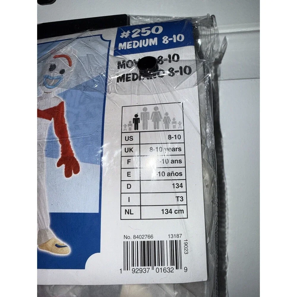 Disney Toy Story 4 Forky Halloween Costume 7pc Set Size Medium 8-10 Years NEW